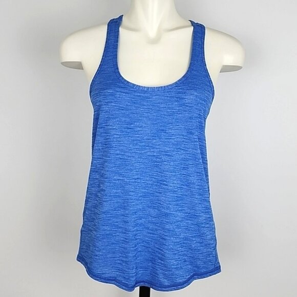 Lululemon Salute The Sun Singlet II Tank Top Heathered Lakeside Blue Size Small - Picture 3 of 10